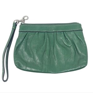 Coach | Women's Vintage Kelly Green Leather Wristlet (One Size)